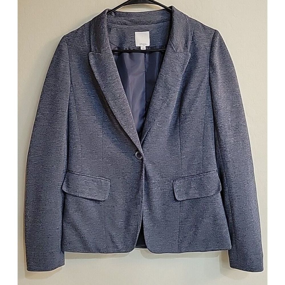 Halogen Womens Blazer Jacket Size XS one button long‎ sleeve lightweight gray